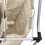 vidaXL Trieuse à linge avec 4 sacs Crème Acier