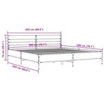 vidaXL Cadre de lit sans matelas chêne marron 200x200 cm