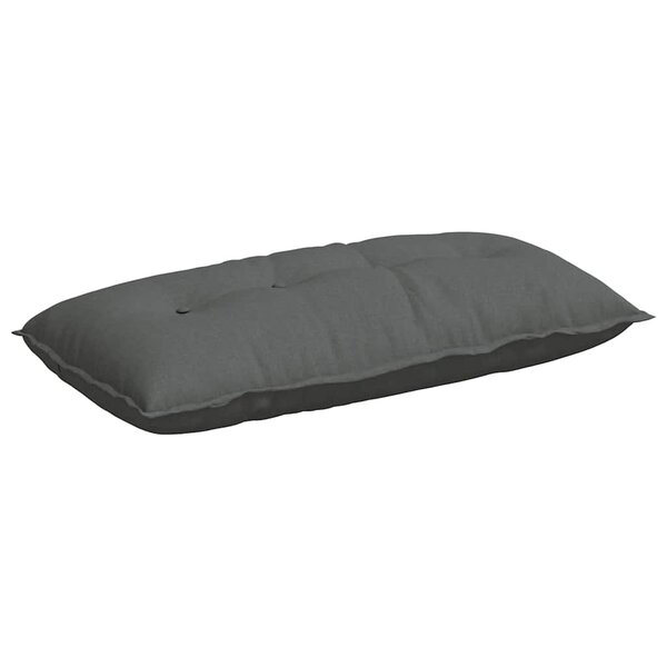 vidaXL Coussin de Dos Gris foncé 100 x 19 x 50 cm tissu