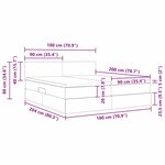 vidaXL Lit de rangement LED avec matelas Bleu 180 x 200 cm Tissu