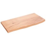 vidaXL Étagère murale marron clair 60x30x2 cm bois chêne massif traité