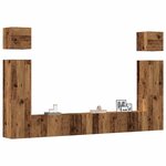 vidaXL Ensemble de meuble TV mural 6 Pièces vieux bois bois d'ingénierie