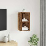 vidaXL Meuble TV mural Bois ancien 37 x 37 x 72 cm Bois d'ingénierie