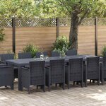 vidaXL Ensemble de salle à manger pour jardin 13 Pièces Anthracite