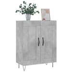 vidaXL Buffet gris béton 69 5x34x90 cm bois d'ingénierie