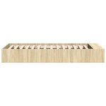 vidaXL Cadre de lit sans matelas chêne sonoma 100x200 cm