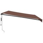 vidaXL Auvent rétractable automatique marron 500x350 cm