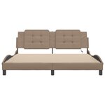 vidaXL Cadre de lit avec LED sans matelas cappuccino 180x200 cm
