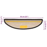 vidaXL Tapis d'escalier autocollants 15 Pièces 56x17x3 cm Anthracite