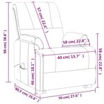 vidaXL Fauteuil inclinable Taupe Similicuir daim