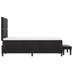 vidaXL Lit Box Spring avec Matelas & Banc Noir 120x190 cm Velours
