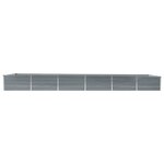 vidaXL Lit surélevé de jardin Acier galvanisé 480x80x45 cm Gris
