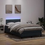 vidaXL Sommier à lattes de lit et matelas et LED gris clair 120x220cm velours