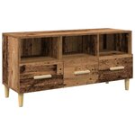 vidaXL Meuble TV Bois ancien 102 x 36 x 50 cm Bois d'ingénierie