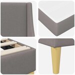 vidaXL Cadre de lit avec matelas 2 pc Housse amovible