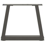 vidaXL Pieds de table basse en forme de V  2 pièces  anthracite  30 x (30-31 3) cm  acier