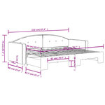 vidaXL Lit de jour avec gigogne sans matelas rose 80x200 cm