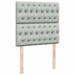 vidaXL Sommier à lattes de lit et matelas Gris clair 90x190 cm Velours