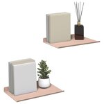 vidaXL Étagère flottante 2 Pièces Rose 30 x 18 x 2 5 cm Acier