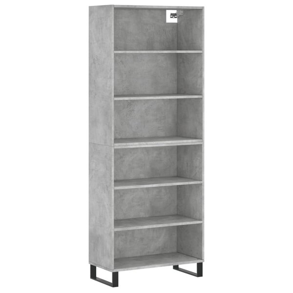 vidaXL Buffet gris béton 69 5x32 5x180 cm bois d'ingénierie
