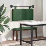 vidaXL Tête de lit suspendue Vert Jungle Tissu en velours côtelé