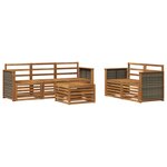vidaXL Ensemble de canapés d'extérieur 6 pc Naturel