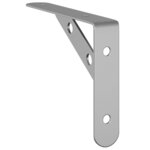 vidaXL Supports d'étagères 4Pièces 15x2 5x11 5cm argenté acier inoxydable