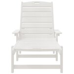 vidaXL Mobilier de jardin lounge 2 Pièces Blanc 53 x 195.5 x 30cm