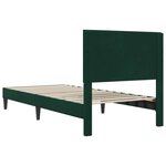 vidaXL Cadre de lit avec tête de lit Vert foncé 90 x 200 cm Velours