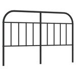 vidaXL Tête de lit métal noir 140 cm