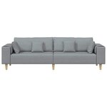 vidaXL Sofa en tissu avec coussin Gris clair 208 cm tissu
