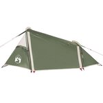 vidaXL Tente de camping tunnel 2 personnes vert imperméable