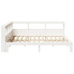 vidaXL Lit bibliothèque sans matelas blanc 150x200 cm bois pin massif