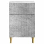 vidaXL Cabinet de chevet Gris béton 43 x 41 x 66 5 cm