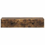 vidaXL Table d'appoint murale Chêne fumé 87 5 x 34 5 x 17 cm