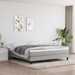 vidaXL Matelas de lit à ressorts ensachés fermeté moyenne Gris clair 160x200x20 cm