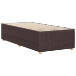 vidaXL Cadre de lit sans matelas marron foncé 90x190 cm tissu