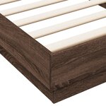 vidaXL Cadre de lit sans matelas chêne marron 90x200cm bois ingénierie