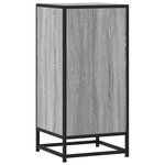 vidaXL Buffet sonoma gris 35 5x35x76 cm bois d'ingénierie et métal