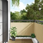 vidaXL Écran d'intimité de balcon crème 500x75 cm PVC
