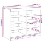 vidaXL Buffet avec lumières LED chêne marron 81x37x67 cm