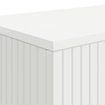 vidaXL Table console Rayé Blanc 155 x 29 x 74 cm Bois d’ingénierie