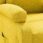 vidaXL Fauteuil inclinable électrique Jaune Tissu