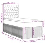 vidaXL Sommier à lattes de lit avec matelas Rose 100x200 cm Velours