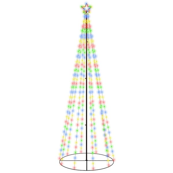 vidaXL Arbre de Noël cône 310 LED Colorées 100x300 cm
