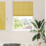 vidaXL Stores et Occultants avec des rideaux Jaune 110 x 160 cm Bambou