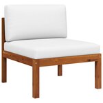 vidaXL Salon de jardin 3 pièces avec coussins en bois d'acacia et corde