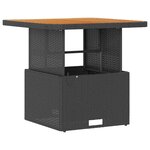 vidaXL Ensemble de salle à manger pour jardin Noir polyrotin