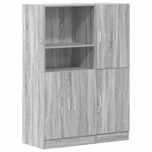 vidaXL Ensemble d'armoires de cuisine 2Pièces sonoma gris bois ingénierie