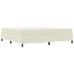 vidaXL Cadre de lit avec matelas Crème 200 x 200 cm tissu